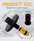 Beast Chassis Cleaner Flusher Kit With Magnetic Mount And 360 Degree Rotating Nozzle dimensions shown on a car background.