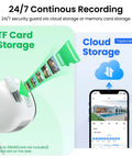 No Drill Window Camera Kit 2K 2 Pack With Dual Band WiFi Two Point Four GHz And Five GHz Dome Cameras TF card and cloud storage options