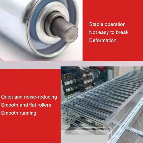 No Sweat Stainless Steel Gravity Conveyor Quick Load Out Setup Smooth Rolling Foldable Unloading Slide For Truck Trailers Warehouse Logistics And Heavy Freight Handling