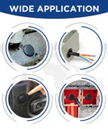 Application examples of 205 Piece Assorted Waterproof Rubber Wire Grommet Kit For Automotive Panels And Electrical Enclosures in various settings.