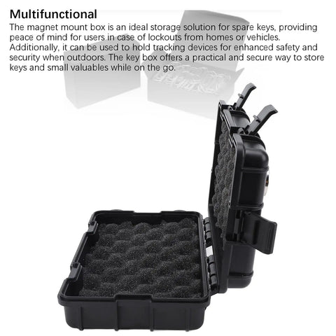 Open Rugged Weatherproof Magnetic Storage Box With Heavy Duty Mount And Secure Locking for outdoor key storage