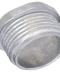 Heavy Duty Galvanized Steel Conduit Nipples 10 Pack 1 1/2 In Female Female Threaded Connectors for Rigid Electrical Wiring close-up view