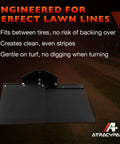 Black metal Universal Lawn Striping Kit For Zero Turn Mowers And Garden Tractors With Adjustable Hitch Mount