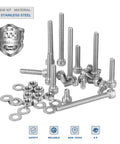 Durable M3 Hardware Kit With 304 Stainless Steel Hex Socket Cap Screws, Nuts And Flat Washers on display