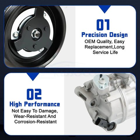 Heavy Duty 12V Auto AC Compressor With Clutch Makes A Quick Straight Swap For Vw Beetle Golf Passat And Tt Rs Quattro with precision design