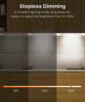 Rechargeable Under Cabinet Light With 50 LED Motion Sensor, Wireless Night Light stepless dimming demonstration in kitchen
