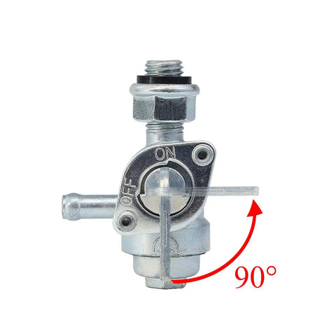 Gas Tank Fuel Switch Valve Petcock With 10x1.25 Threading, 90 Degree On Off, Universal Generator Fuel Valve For Champion And Firman