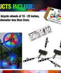 Three Pronged Bicycle Spoke Lights Set for Bike Wheels With 360 Degree Visibility LED Wheel Lights Vibration Sensing Packaging