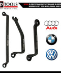 3 Piece 11mm Offset Brake Bleeder Wrench Set for Audi BMW VW Caliper Mounted Electromechanical Parking Brake Compatible No Wheel Removal Easy To Use Great For DIYers