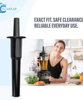 Woman using blender with Tamper Replacement For Classic 64 Oz Blender Jar Fit 13 Inch Tall Container Replacement Part
