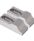 Two Pack Side Clamp Vises For Milling And CNC Low Profile Lateral Clamping Set With M8 Arc Jaw Toe Clamps, compact vise pair view.
