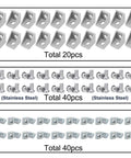 20 Sets 2020 Aluminum Extrusion T Slot Corner Brackets Kit With 40 M5 Bolts Nuts And 40 T Slot Nuts For 20X20 2040 80X20 Rails