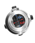 Top view of Three Quarter DD To Three Quarter DD Steering Shaft Universal U Joint Coupling in chrome steel, showing 3/4 inch measurement.
