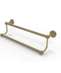Dottingham 18 Inch Double Towel Bar In Unlacquered Brass, Solid Brass Bathroom Accessory With Concealed Mounting And Space Saving