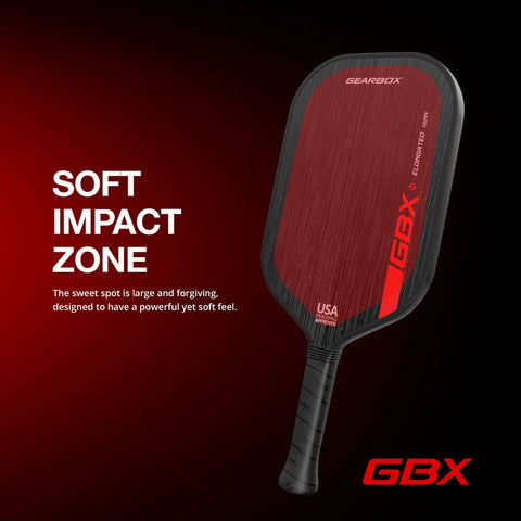 Elongated Pickleball Paddle With Toray T700 Carbon Fiber Face And Hyper Spin Technology Power1 Core 16mm Polypropylene Honeycomb