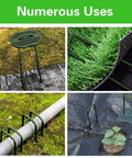 Green Painted Turf Stakes Set With 50 Stakes And 50 Buffer Washers 6 Inch 11 Gauge Heavy Duty Lawn Spikes in various uses