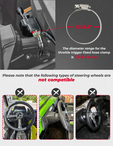 Universal UTV Turn Signal Column Switch With 110D Horn Ready To Install Plug And Play Pre Wired 10A DC 10 48V Blinker Hazard Hose Clamp