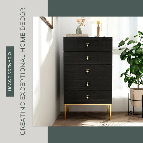 Modern dresser with 10 pack polished gold ball cabinet knobs set 1 inch diameter zinc alloy handles, shiny brass finish, home decor.