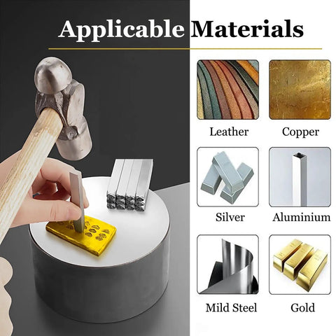 Heavy Duty Steel Native American Stamping Kit For Personalizing Keychains And Jewelry Do It Yourself Craft Tools 5mm Easy Hammer Stamp