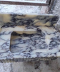 Premium Calacatta Viola Marble Fluted Vanity Sink Featuring Bold Stone Details And Dope Countertop Setup For Indoor Bathrooms Or Residential Vanities Built Tough For Daily Use, showcasing fluted design and marble finish.