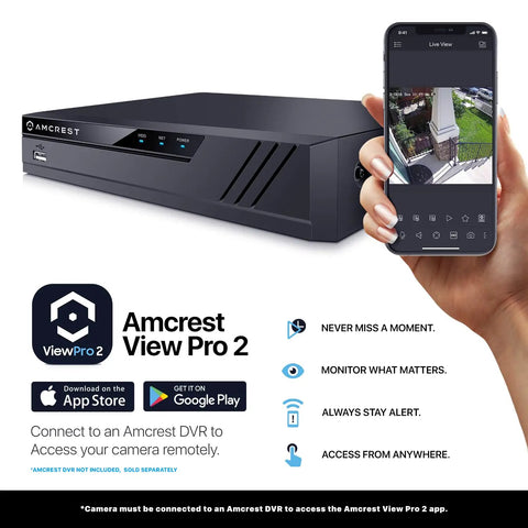 4K Analog Turret Outdoor Security Cam 8MP At 15fps With Coax BNC CCTV 65ft Night Vision app interface and DVR preview
