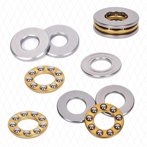 8x16x5mm Thrust Ball Bearing Set For Tiny Gizmos And Micro Machines Flat 3 Part High Axial Load Chrome Steel Thrust Bearings