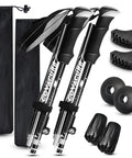 Lightweight Collapsible Trekking Poles With Telescopic Tri Fold Design Aluminum 7075 Walking Sticks, accessories, carrying bag