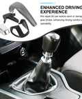 Get Your Ride Looking Fresh With This 6pc Shifter Knob Repair Kit Featuring Abs Material For Perfect Car Gear Handle Replacement And Seamless Shift Experience, 6-piece car shifter repair kit with black and silver covers on gear lever