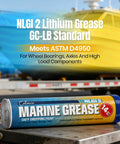Beefy Marine Wheel Bearing Grease Tube 2 Pack 14 Oz Waterproof High Temperature NLGI 2 Lubricant for Boat Trailers Bearings