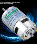 12V 775 DC Motor With High Torque Up To 20,000 RPM Dual Ball Bearing Built In Cooling Fan For Power Wheels Upgrade