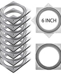 Stack of 6 Inch Lazy Susan Hardware Kit 8 Pack, Heavy Duty Silver Turntable Bearing 5/16 Thick, 500 Lbs Capacity displayed
