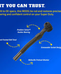 Steering Tie Rod End For Ford F-250 F-350 F-450 Super Duty 2005-2022 Replacement Part With Beefed-Up Build, Smooth Steering, Easy Install, Durable Steel Construction, OEM Style Fit, black steel end