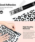 Cheetah Print Poly Mailers 100 Pack 10x13 Self Seal Shipping Bags with strong adhesive strip shown close-up.