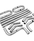 T304 Stainless Steel 3 Inch Custom Exhaust Pipe Kit With Beefed Up 16 Gauge Walls And Mandrel Bends, 16 Pieces