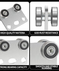 Four Wheel Trolley Assembly Rollers With Bearing For Use With One And Five Eighths Inch Wide And Taller Strut Channel