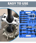 16 Piece Inner Bearing Puller Set For Auto Wheel Bearings, No Fuss Blind Bearing Removal Tool Kit with case and pullers