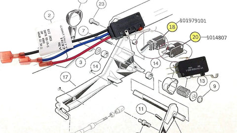 Micro Switch Kit For Gas Golf Cart DS 1999 To Present Replacement Includes Three Wire 3 Prong And Two Prong Micro Switches 101979101 1014807 1014808 Plug And Play Easy Install Fits Most DS Models