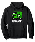 Solid Tuk Tuk Rickshaw Graphic Pullover Hoodie Featuring Retro Bangkok Transport Art And Fresh Streetwear Flex Lightweight Classic Fit Sweatshirt with green tuk tuk design.