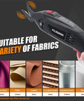 Rechargeable Electric Scissors With Dual Lithium Battery Packs And Razor Sharp Blades Cordless Fabric Shears for cutting flannel, paper, leather.