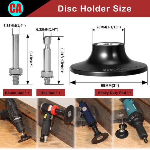 31 Pcs 3 Inch Surface Conditioning Discs With Quick Change Twist Lock System And 1/4 Inch Shank For Die Grinder Prep Strip Grind Polish Finish And Rust Paint Removal shown in various usage scenarios.