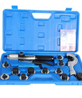 Hydraulic Tube Expander Tool for HVAC Swaging Kit with Tube Cutter and 11 Die Heads From 3/8 to 1 5/8 Inch Aluminum Alloy Build in blue case