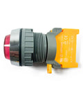 Industrial Grade Red 30mm LED Pilot Indicator Light For 120V AC DC With Bayonet BA9S Base No Fuss Install Relampable LED Bulb Built Tough For Harsh Environments UL Listed CSA Certified TUV Approved side view
