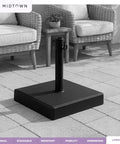 The Core Base Patio Umbrella Base With Wheels, Rock Solid 45 Lb Weather Resistant Aluminum Pole Stand For 1.5 To 2 Inch Umbrella Poles
