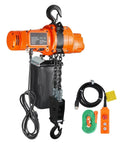 Heavy Duty 2200 Lbs Electric Chain Hoist Single Phase Overhead Lifting Crane With 10 Ft Wired Remote Auto Brake and tough construction.