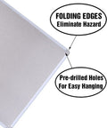 Back of Hearing Protection Required When Equipment Is Operating Sign Metal Tin Sign 8x12 Inches showing folding edges and holes