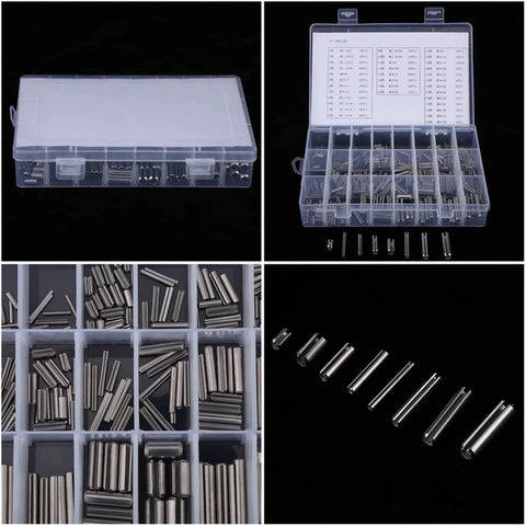 Heavy Duty Stainless Steel Spring Tension Pin Kit 280 Piece Roll Pin Set With Box Slotted Tension Pins Assortment M1.5 To M8 For Tools And Machinery DIY Projects Pro Grade Quality