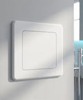 2 Pack Self Adhesive Access Panel For Drywall And Ceilings 4 X 4 Inch Inside Size Peel And Stick Pipe Hole Cover mounted on wall