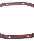 Heavy Duty Differential Cover Gasket Fits Ford 8.8 Inch Rear Axle Steel Core Rubber Coated Elastomer Beading with red outline