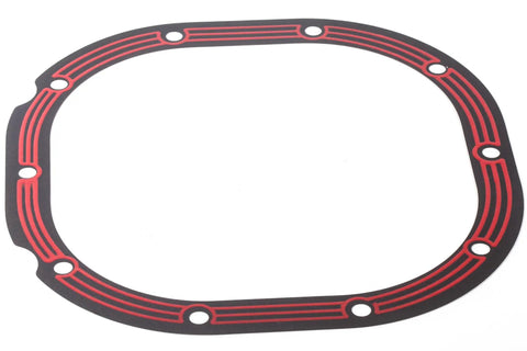 Heavy Duty Differential Cover Gasket Fits Ford 8.8 Inch Rear Axle Steel Core Rubber Coated Elastomer Beading with red outline