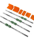 X And Y Axis Linear Guide Rails Upgrade Kit for XE-PRO CNC Router with HG-15 rails and sliding blocks, enhancing precision.